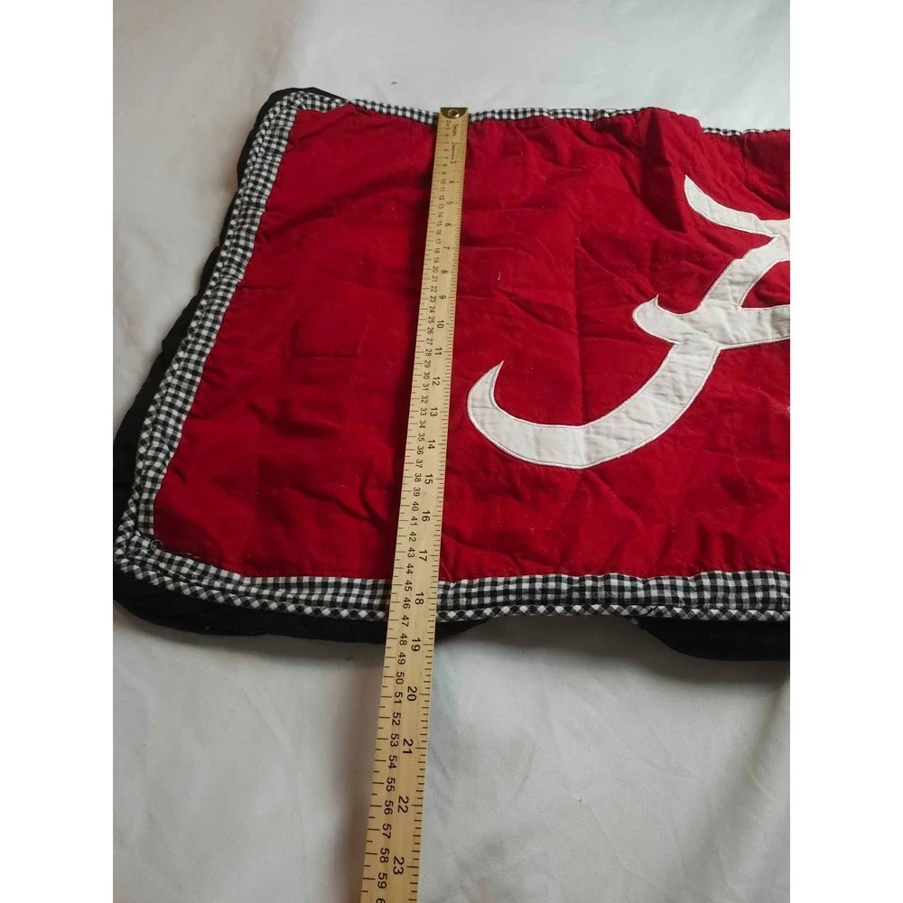 Vtg 90s Alabama Crimson Tide NCAA Pillow Sham 18x30 Red Quilted Cozy Dorm Decor